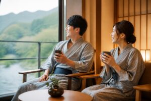 食事の席で眺望を指定できる宿はどこ？